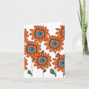 Orange solros III vid Cynthia turnerdesigner Kort