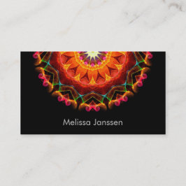 Orange solros - mandala visitkort