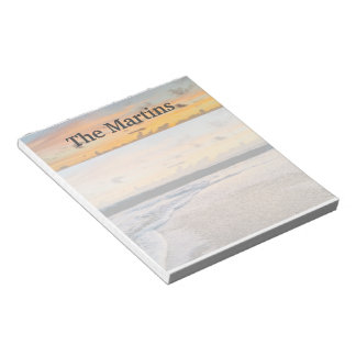 Orange Soluppgång Oceanens Anpassningsbar Anteckni Anteckningsblock