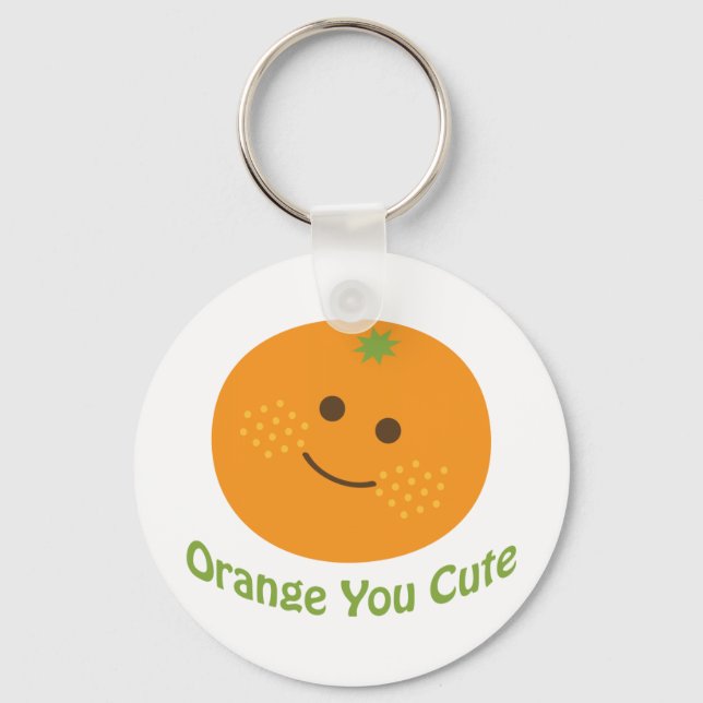 Orange som du klämmer nyckelring (Framsida)