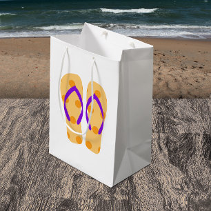 Orange Sommar Beach Party Flinflip flops Gift Bag