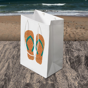 Orange Sommar Beach Party Flinflip flops Gift Bag