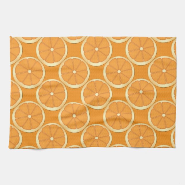 Orange Sommar Fruit Kitchen Towel Kökshandduk (Horisontell)