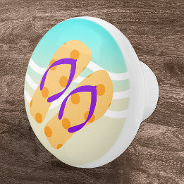 Orange Sommarbuss Vinkarare Flinflip flops Door Kn Knopp