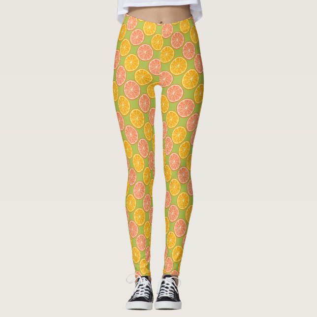 Orange SommarGrönt Leggings (Framsida)