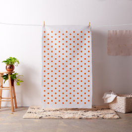 Orange sömnad för polka dotskonsthantverk som tyg