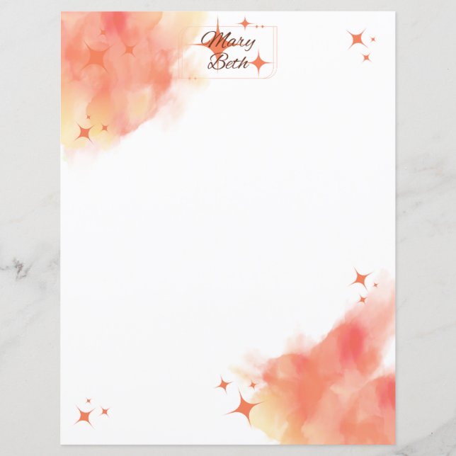 Orange Sonic Stationary (Framsida)