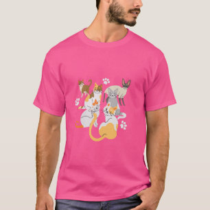 Orange Söt Ekologisk Internationella Kattdagen T-S T Shirt