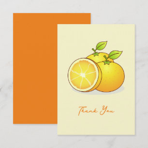 Orange söt frukt anteckningskort
