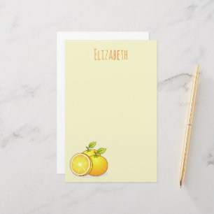 Orange söt frukt brevpapper