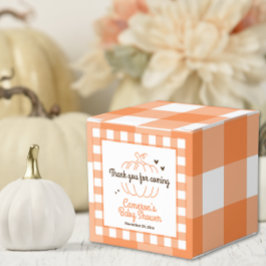 Orange Söt Liten Pumpa Baby Shower Fest Presentaskar