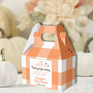 Orange Söt Liten Pumpa Baby Shower Fest Presentaskar