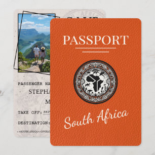 Orange South Afrika Passport Spara Datumet