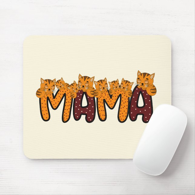 Orange sovande katter musmatta (Med mus)