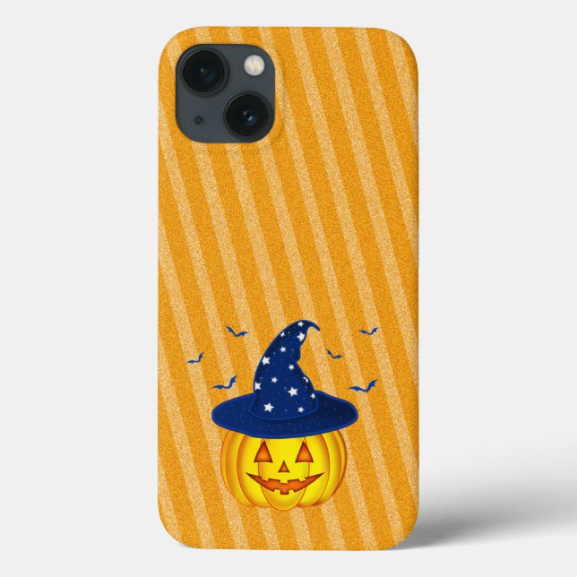 Orange Sparkly Rand Halloween Pumpkin (Baksida)