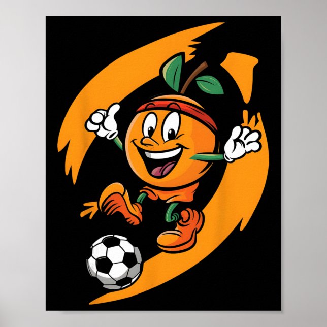 Orange spelar fotboll  poster (Framsidan)