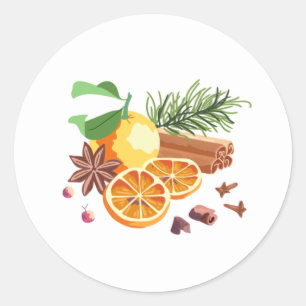 Orange Spice Runt Klistermärke
