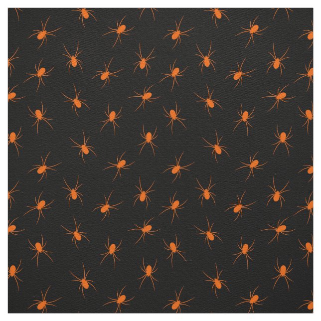 Orange Spider Happy halloween Modern Tyg (Provkarta)