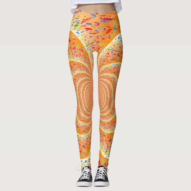 Orange Spiral Leggings (Framsida)