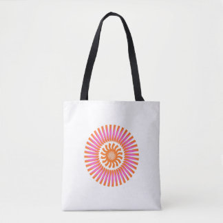 Orange Spiral Soluppgång Abstrakt Geometrisk Desig Tygkasse
