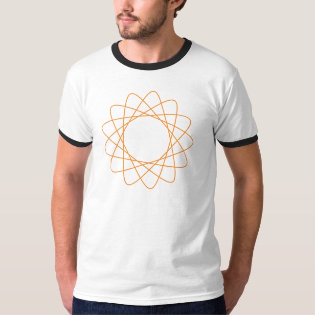 Orange Spirograph Tee Shirt (Framsida)