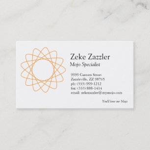 Orange Spirograph Visitkort