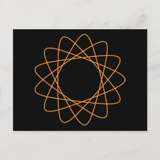 Orange Spirograph Vykort