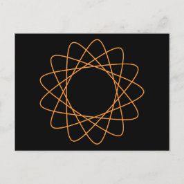 Orange Spirograph Vykort
