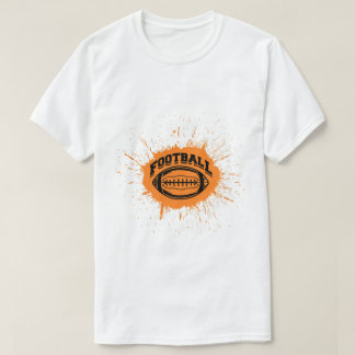 Orange Splash American Football Art T Shirt