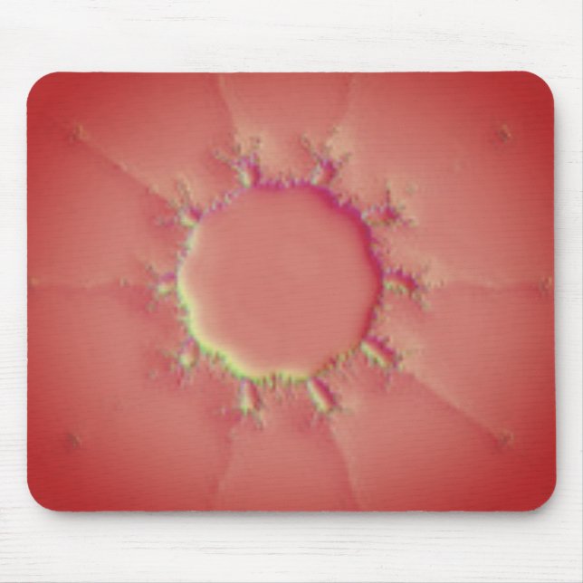 Orange Splat Mandelbrot Fraktal Musmatta (Framsidan)