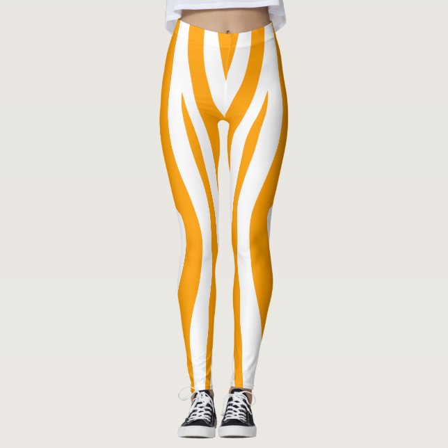 orange sport cultura zebra  leggings (Framsida)