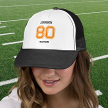 Orange Sports Team Custom Name Player Number Team