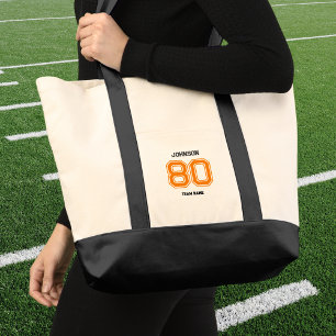 Orange Sports Team Custom Name Player Number Team Tygkasse