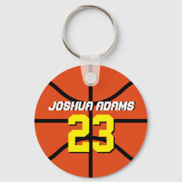 Orange Sports Team Idrottsmans Basketball Keychain Nyckelring