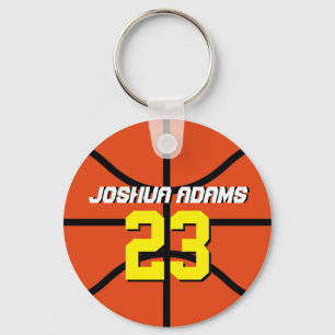 Orange Sports Team Idrottsmans Basketball Keychain Nyckelring