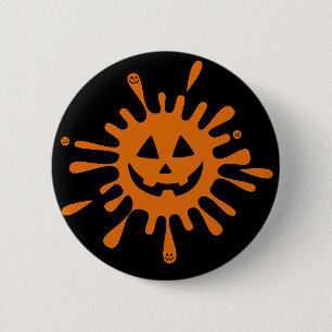 Orange spot med pumpa ansikte knapp