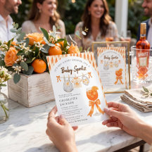 Orange Spritz Baby Shower Inbjudan