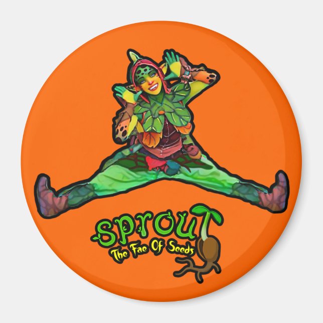 Orange Sprout Magnet (Framsidan)
