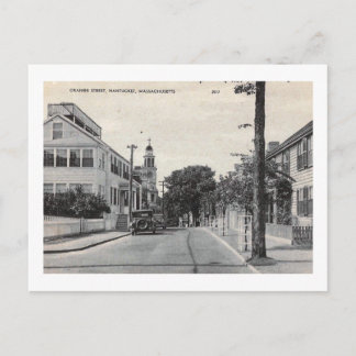 Orange St, Nantucket, Massachusetts Vintage Vykort