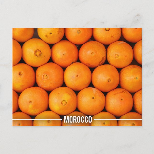 Orange Stalls i Marrakech Marocko Vykort (Framsida)