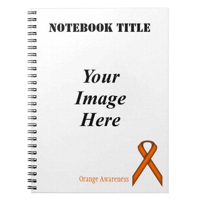 Orange Standard Ribbon av Kenneth Yoncich Anteckningsbok (Framsidan)