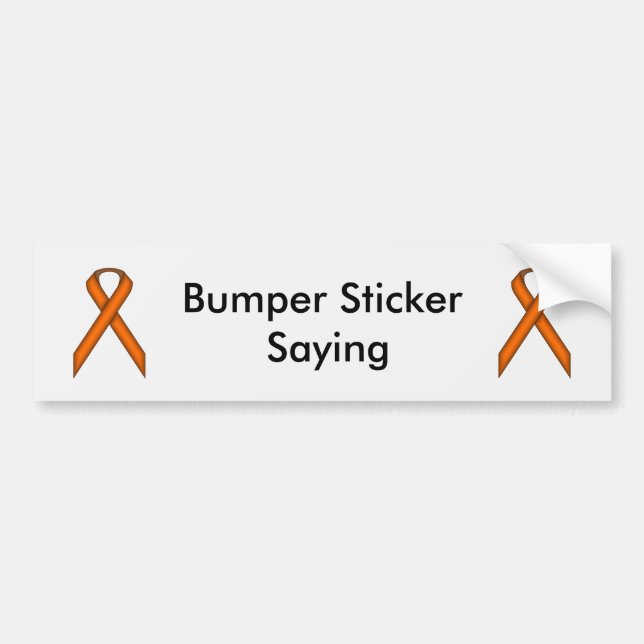 Orange Standard Ribbon av Kenneth Yoncich Bildekal (Framsidan)