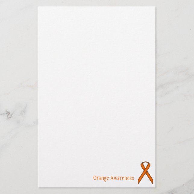 Orange Standard Ribbon av Kenneth Yoncich Brevpapper (Framsida)
