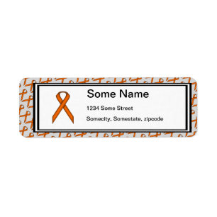 Orange Standard Ribbon av Kenneth Yoncich Returadress Etikett
