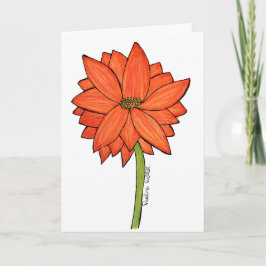 Orange standing Flower Kort