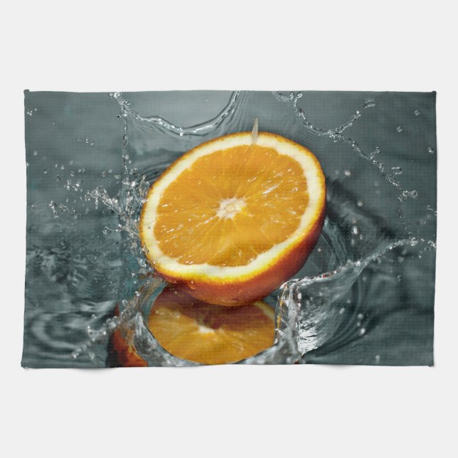 Orange Stänk handdukar (Horisontell)