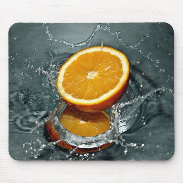 Orange Stänk Musmatta (Framsidan)