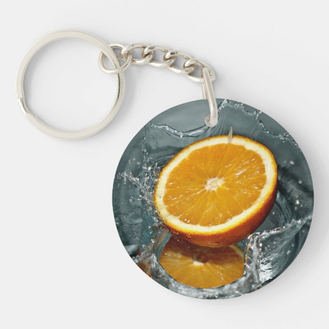 Orange Stänk nyckelringar (Framsidan)