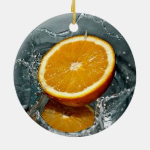 Orange Stänk ornament