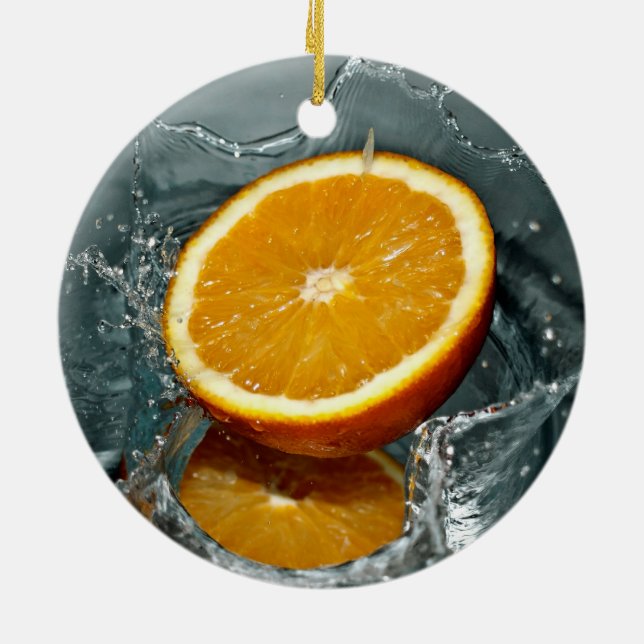Orange Stänk ornament (Baksidan)